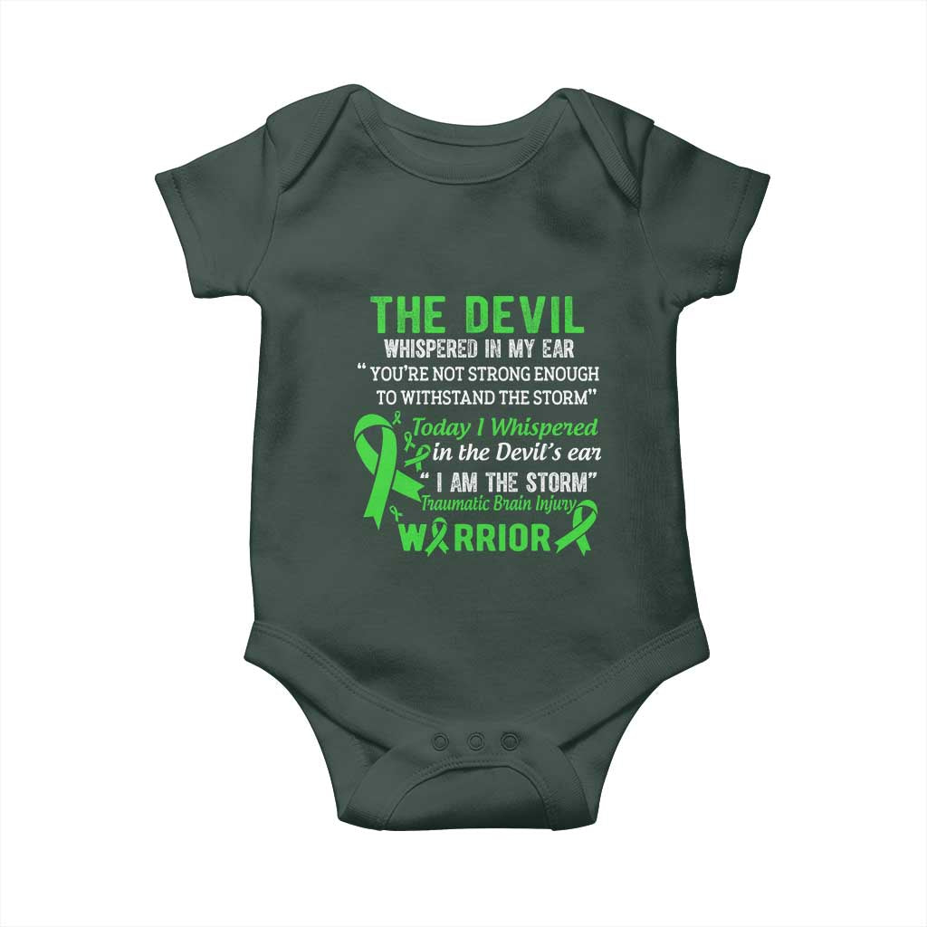 Traumatic Brain Injury Awareness Baby Onesie I Am The Storm TBI Warrior TS02 Print Your Wear
