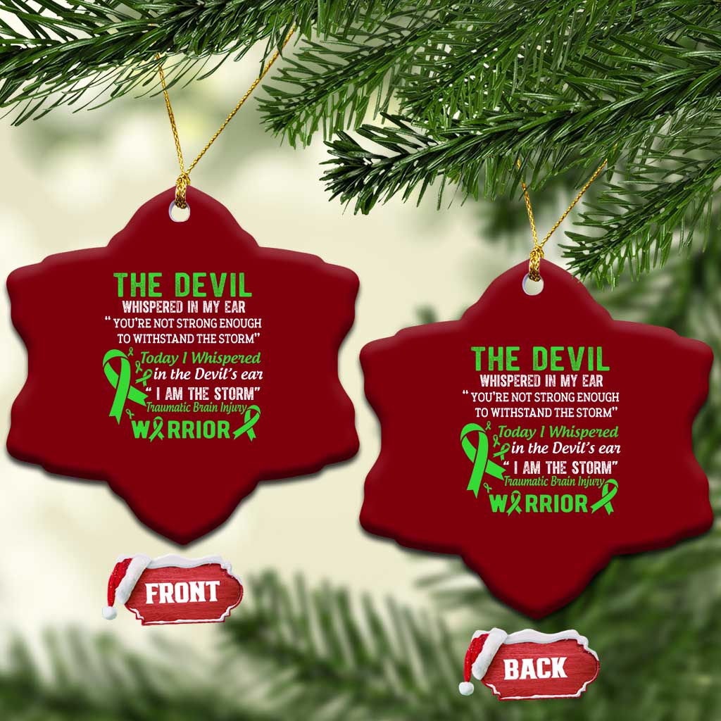Traumatic Brain Injury Awareness Ceramic Ornament I Am The Storm TBI Warrior TS02 Print Your Wear