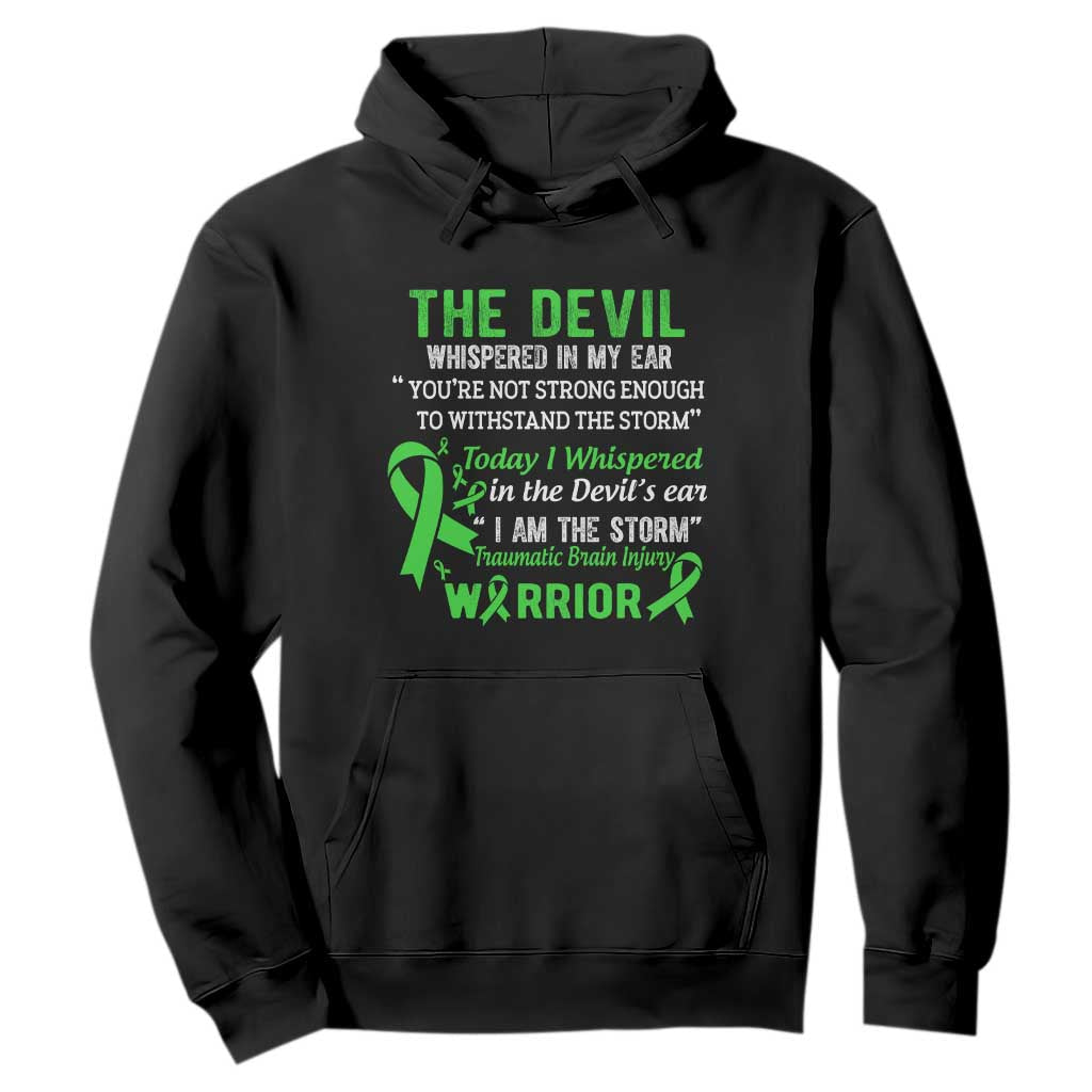 Traumatic Brain Injury Awareness Hoodie I Am The Storm TBI Warrior TS02 Black Print Your Wear