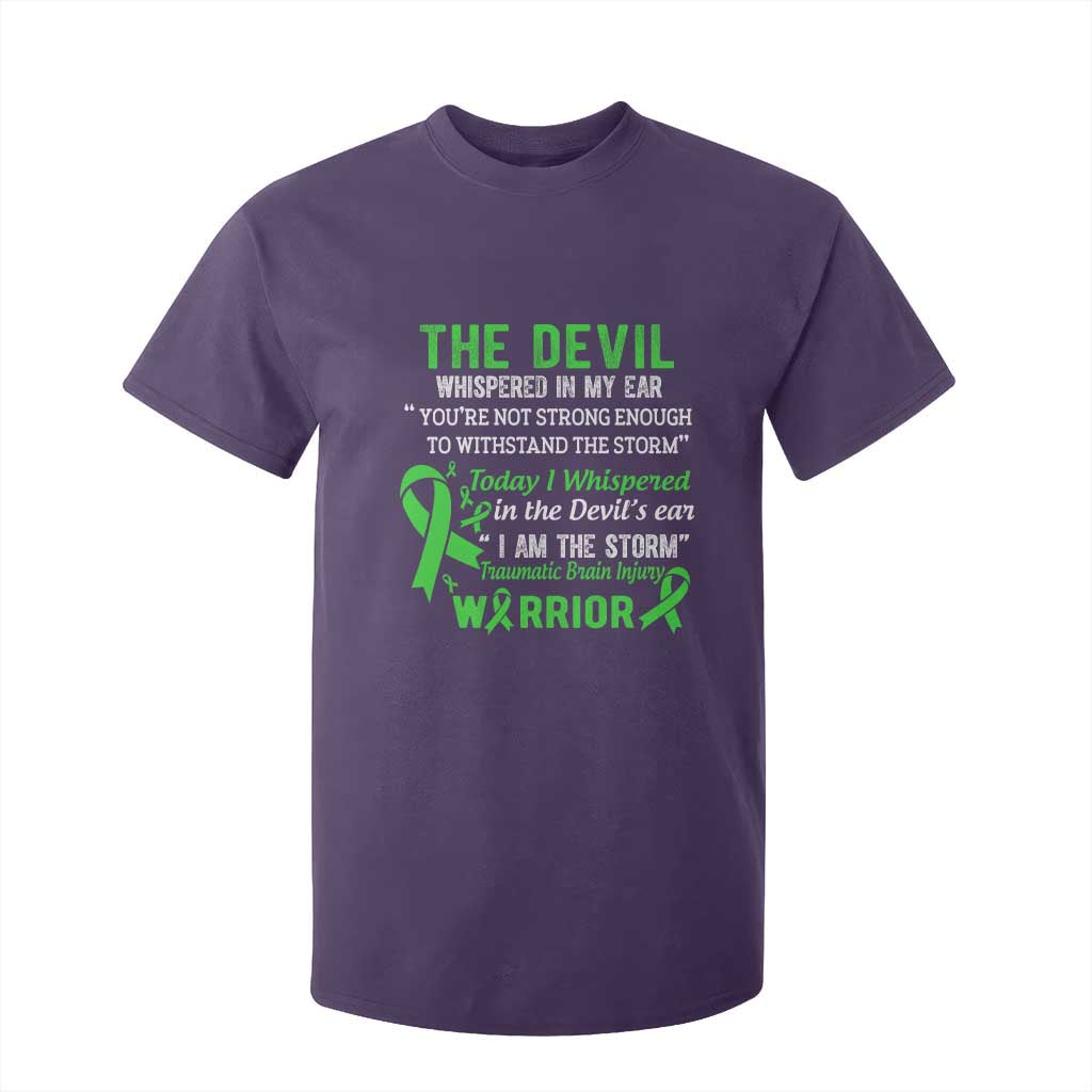Traumatic Brain Injury Awareness T Shirt For Kid I Am The Storm TBI Warrior TS02 Purple Print Your Wear