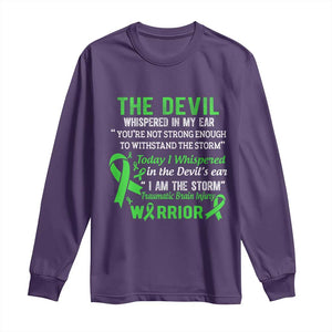 Traumatic Brain Injury Awareness Long Sleeve Shirt I Am The Storm TBI Warrior TS02 Purple Print Your Wear