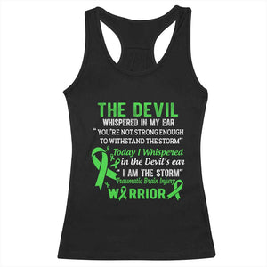 Traumatic Brain Injury Awareness Racerback Tank Top I Am The Storm TBI Warrior TS02 Black Print Your Wear