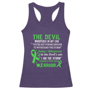 Traumatic Brain Injury Awareness Racerback Tank Top I Am The Storm TBI Warrior TS02 Purple Print Your Wear