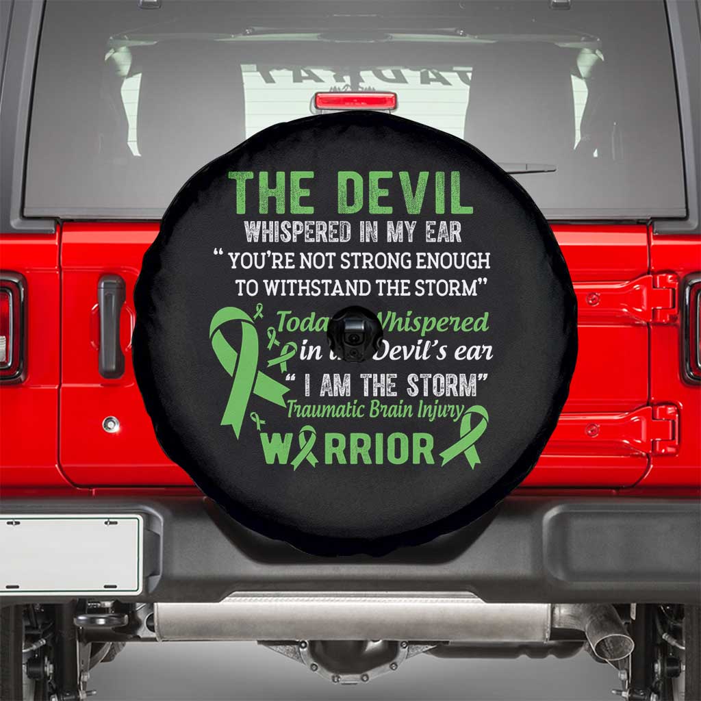Traumatic Brain Injury Awareness Spare Tire Cover I Am The Storm TBI Warrior TS02 Black Print Your Wear
