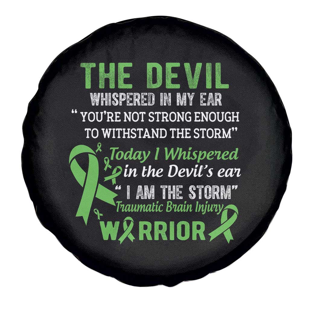 Traumatic Brain Injury Awareness Spare Tire Cover I Am The Storm TBI Warrior TS02 Print Your Wear