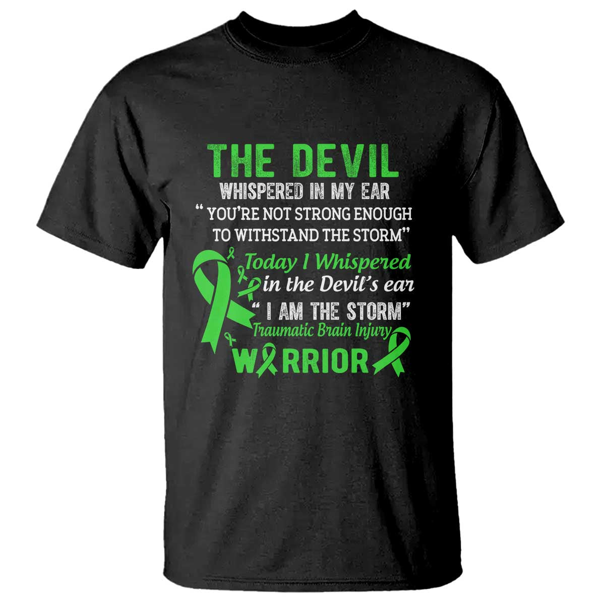 Traumatic Brain Injury Awareness T Shirt I Am The Storm TBI Warrior TS02 Black Print Your Wear