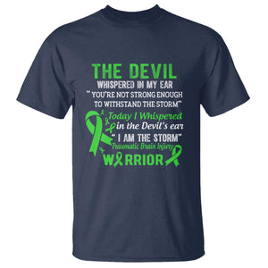 Traumatic Brain Injury Awareness T Shirt I Am The Storm TBI Warrior TS02 Navy Print Your Wear