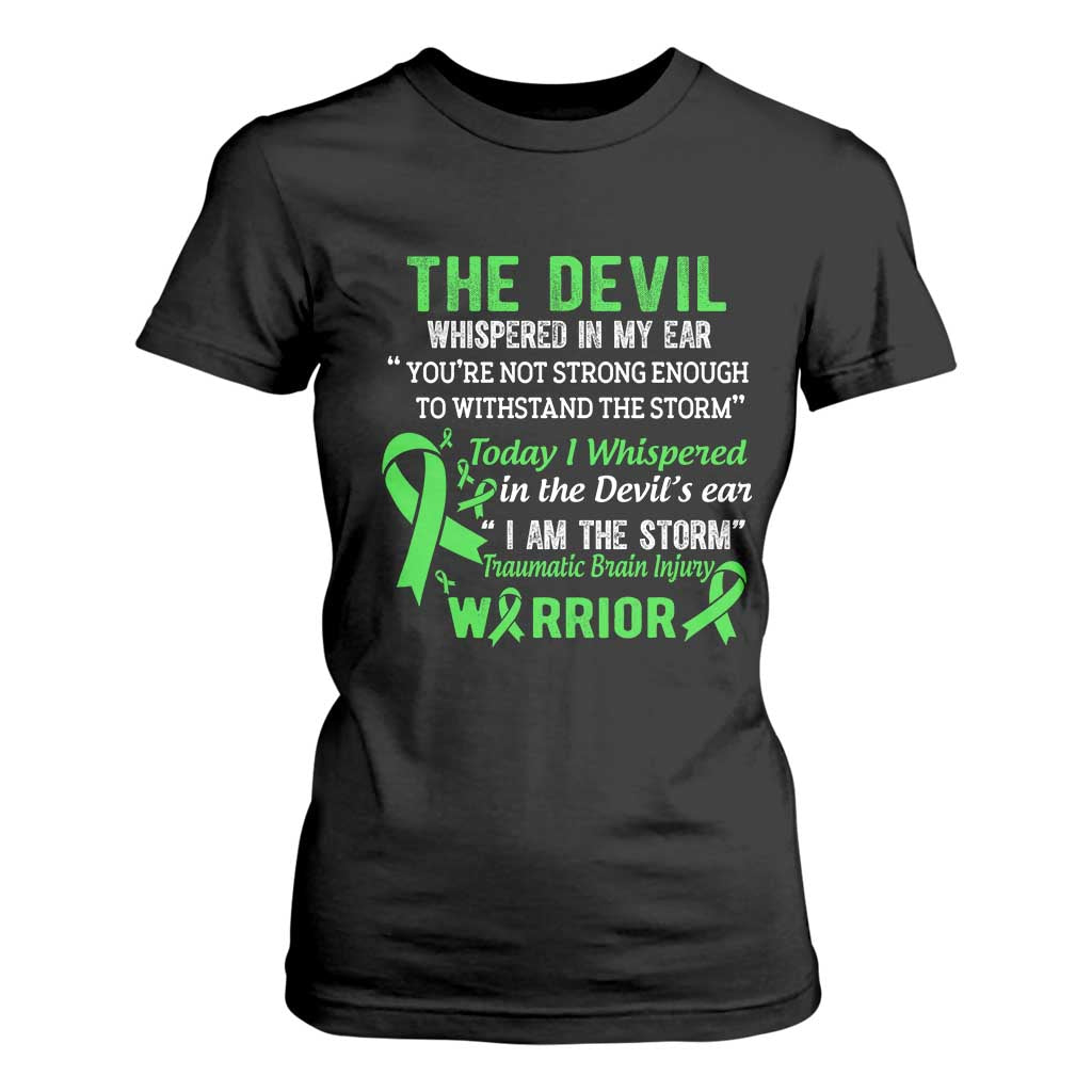 Traumatic Brain Injury Awareness T Shirt For Women I Am The Storm TBI Warrior TS02 Black Print Your Wear