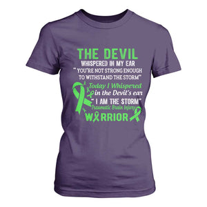 Traumatic Brain Injury Awareness T Shirt For Women I Am The Storm TBI Warrior TS02 Purple Print Your Wear