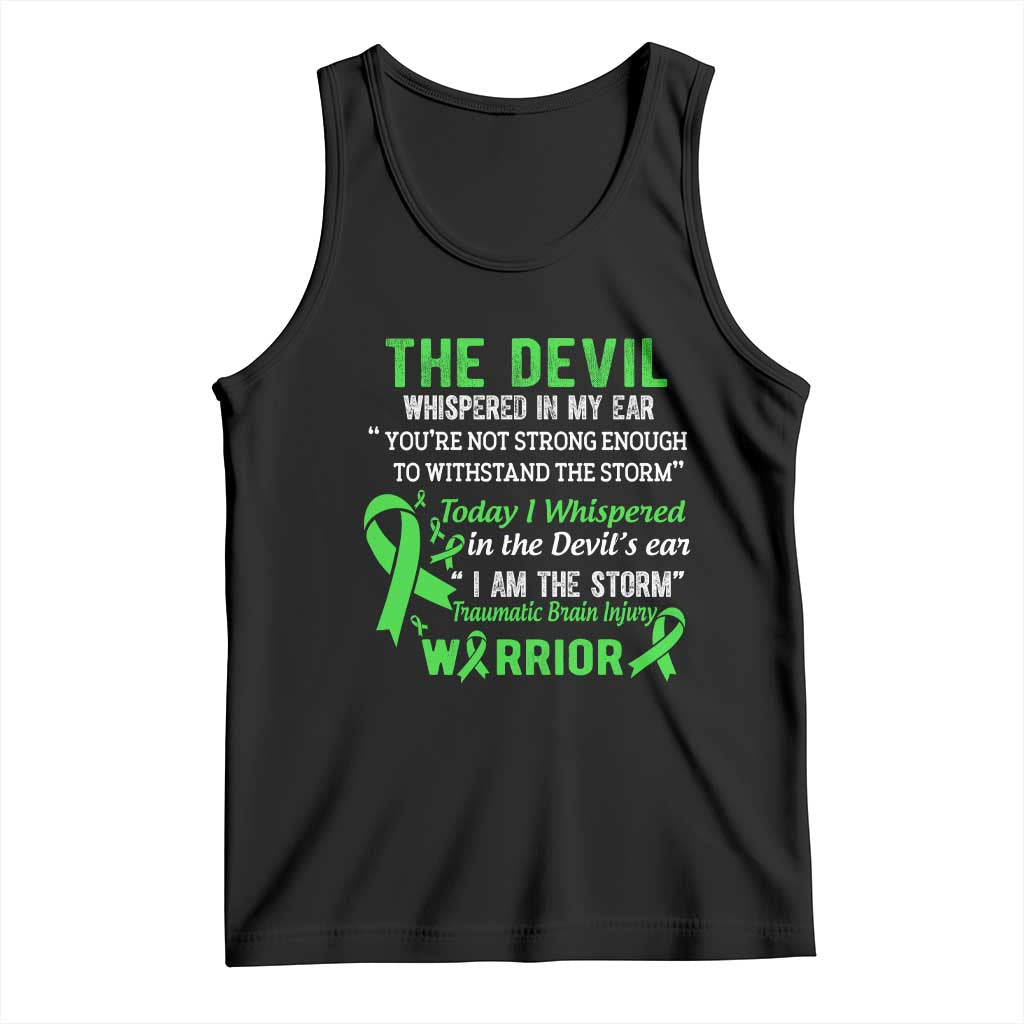 Traumatic Brain Injury Awareness Tank Top I Am The Storm TBI Warrior TS02 Black Print Your Wear