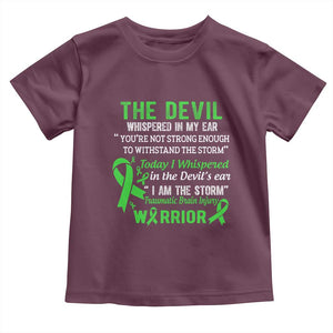 Traumatic Brain Injury Awareness Toddler T Shirt I Am The Storm TBI Warrior TS02 Maroon Print Your Wear