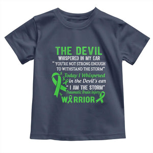 Traumatic Brain Injury Awareness Toddler T Shirt I Am The Storm TBI Warrior TS02 Navy Print Your Wear