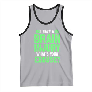 Traumatic Brain Injury Awareness Tank Top I Have A Brain Injury What's Your Excuse TBI Warrior TS02 Athletic Heather Black Print Your Wear