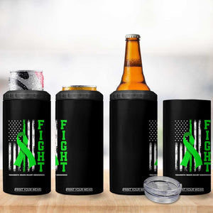 Traumatic Brain Injury Awareness 4 in 1 Can Cooler Tumbler Fight TBI American US Flag TS02 Print Your Wear