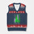 Traumatic Brain Injury Awareness V-Neck Knit Sweater Vest Fight TBI American US Flag TS02 Navy Red Print Your Wear