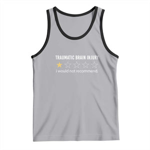 Traumatic Brain Injury Awareness Tank Top I Would Not Recommend TBI Warrior TS02 Athletic Heather Black Print Your Wear