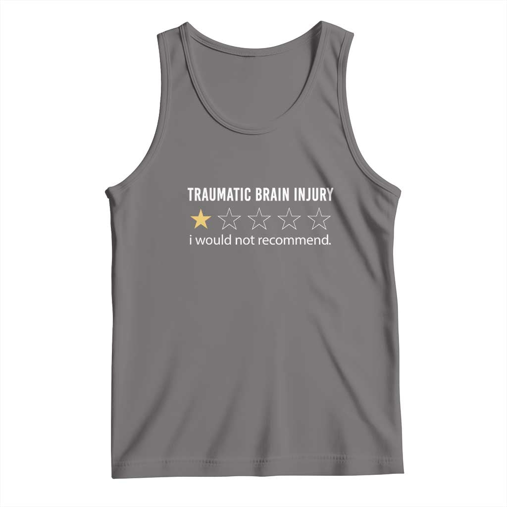 Traumatic Brain Injury Awareness Tank Top I Would Not Recommend TBI Warrior TS02 Deep Heather Print Your Wear