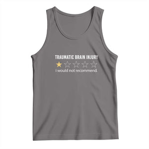 Traumatic Brain Injury Awareness Tank Top I Would Not Recommend TBI Warrior TS02 Deep Heather Print Your Wear