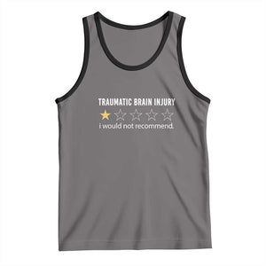 Traumatic Brain Injury Awareness Tank Top I Would Not Recommend TBI Warrior TS02 Deep Heather Black Print Your Wear