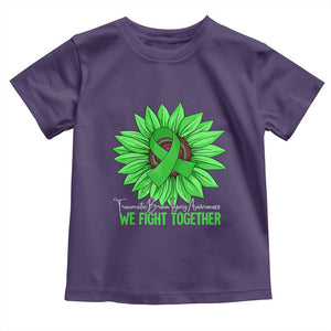 Traumatic Brain Injury Awareness Toddler T Shirt TBI We Fight Together Green Sunflower TS02 Purple Print Your Wear