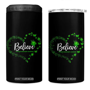 Traumatic Brain Injury Awareness 4 in 1 Can Cooler Tumbler TBI Believe Butterflies TS02 One Size: 16 oz Black Print Your Wear
