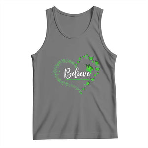 Traumatic Brain Injury Awareness Tank Top TBI Believe Butterflies TS02 Black Heather Print Your Wear
