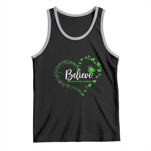 Traumatic Brain Injury Awareness Tank Top TBI Believe Butterflies TS02 Black Athletic Heather Print Your Wear