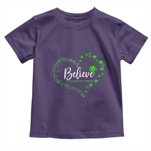 Traumatic Brain Injury Awareness Toddler T Shirt TBI Believe Butterflies TS02 Purple Print Your Wear