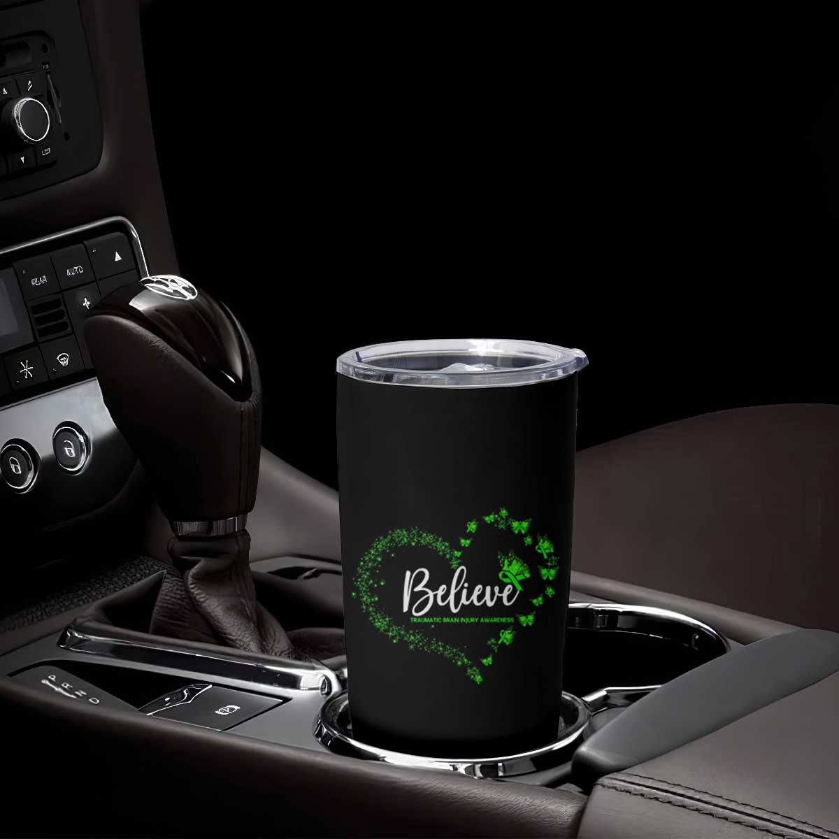 Traumatic Brain Injury Awareness Tumbler Cup TBI Believe Butterflies TS02 Print Your Wear