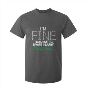 Traumatic Brain Injury Awareness T Shirt For Kid TBI Warrior I'm Fine TS02 Dark Heather Print Your Wear