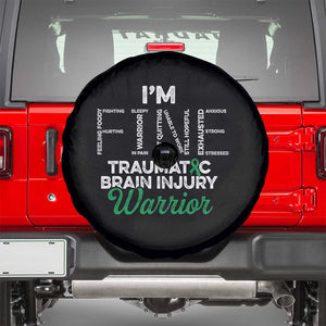 Traumatic Brain Injury Awareness Spare Tire Cover TBI Warrior I'm Fine TS02 Black Print Your Wear