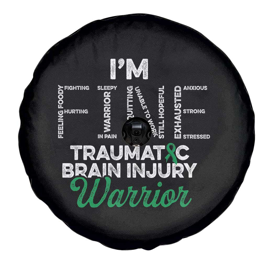 Traumatic Brain Injury Awareness Spare Tire Cover TBI Warrior I'm Fine TS02 Print Your Wear