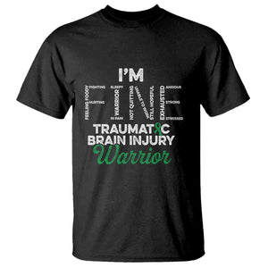 Traumatic Brain Injury Awareness T Shirt TBI Warrior I'm Fine TS02 Black Print Your Wear