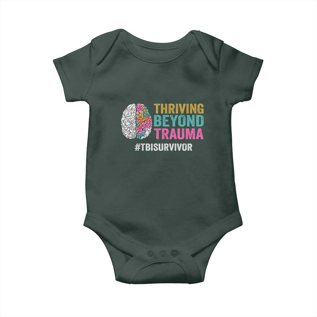 Traumatic Brain Injury Awareness Baby Onesie Thriving Beyond Trauma TBI Survivor TS02 Print Your Wear