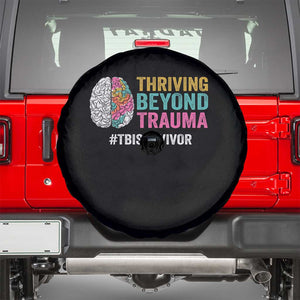 Traumatic Brain Injury Awareness Spare Tire Cover Thriving Beyond Trauma TBI Survivor TS02 Black Print Your Wear