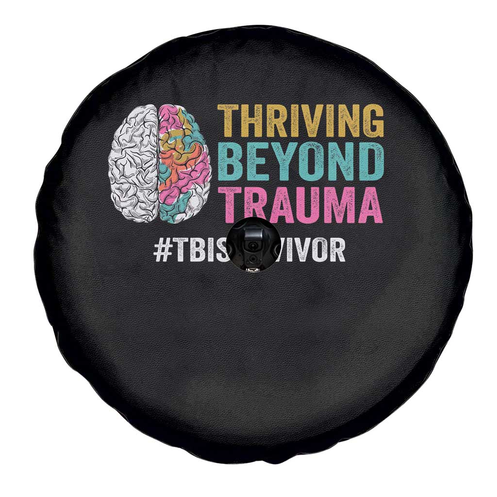 Traumatic Brain Injury Awareness Spare Tire Cover Thriving Beyond Trauma TBI Survivor TS02 Print Your Wear