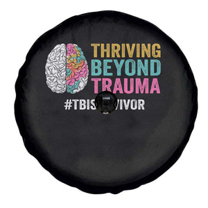 Traumatic Brain Injury Awareness Spare Tire Cover Thriving Beyond Trauma TBI Survivor TS02 Print Your Wear
