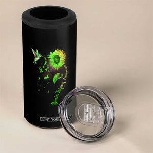 Traumatic Brain Injury Awareness 4 in 1 Can Cooler Tumbler Sunflower Hummingbird TS02 Print Your Wear