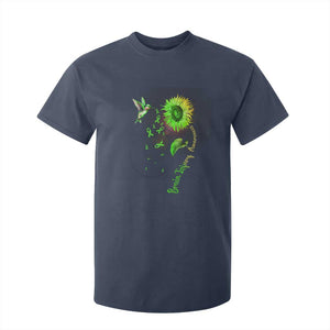 Traumatic Brain Injury Awareness T Shirt For Kid Sunflower Hummingbird TS02 Navy Print Your Wear