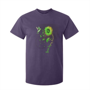 Traumatic Brain Injury Awareness T Shirt For Kid Sunflower Hummingbird TS02 Purple Print Your Wear