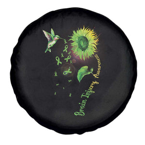 Traumatic Brain Injury Awareness Spare Tire Cover Sunflower Hummingbird TS02 Print Your Wear