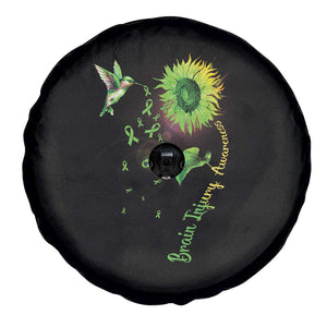Traumatic Brain Injury Awareness Spare Tire Cover Sunflower Hummingbird TS02 Print Your Wear