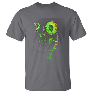 Traumatic Brain Injury Awareness T Shirt Sunflower Hummingbird TS02 Charcoal Print Your Wear