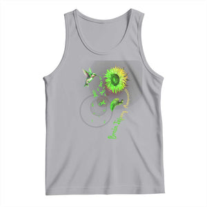 Traumatic Brain Injury Awareness Tank Top Sunflower Hummingbird TS02 Athletic Heather Print Your Wear