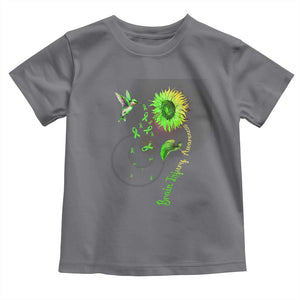 Traumatic Brain Injury Awareness Toddler T Shirt Sunflower Hummingbird TS02 Charcoal Print Your Wear