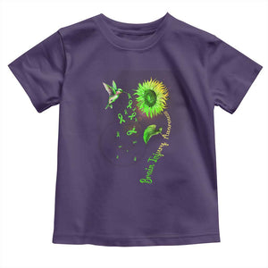 Traumatic Brain Injury Awareness Toddler T Shirt Sunflower Hummingbird TS02 Purple Print Your Wear