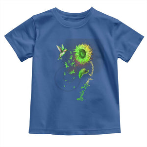 Traumatic Brain Injury Awareness Toddler T Shirt Sunflower Hummingbird TS02 Royal Blue Print Your Wear
