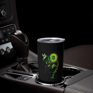 Traumatic Brain Injury Awareness Tumbler Cup Sunflower Hummingbird TS02 Print Your Wear