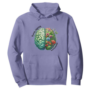 Traumatic Brain Injury Awareness Hoodie TBI Warrior Green Floral Brain TS02 Violet Print Your Wear