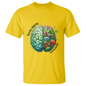 Traumatic Brain Injury Awareness T Shirt TBI Warrior Green Floral Brain TS02 Daisy Print Your Wear